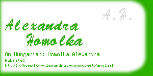alexandra homolka business card